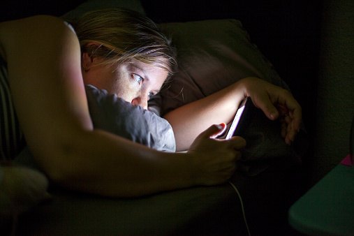 Looking at your phone before bedtime could affect your sleep.