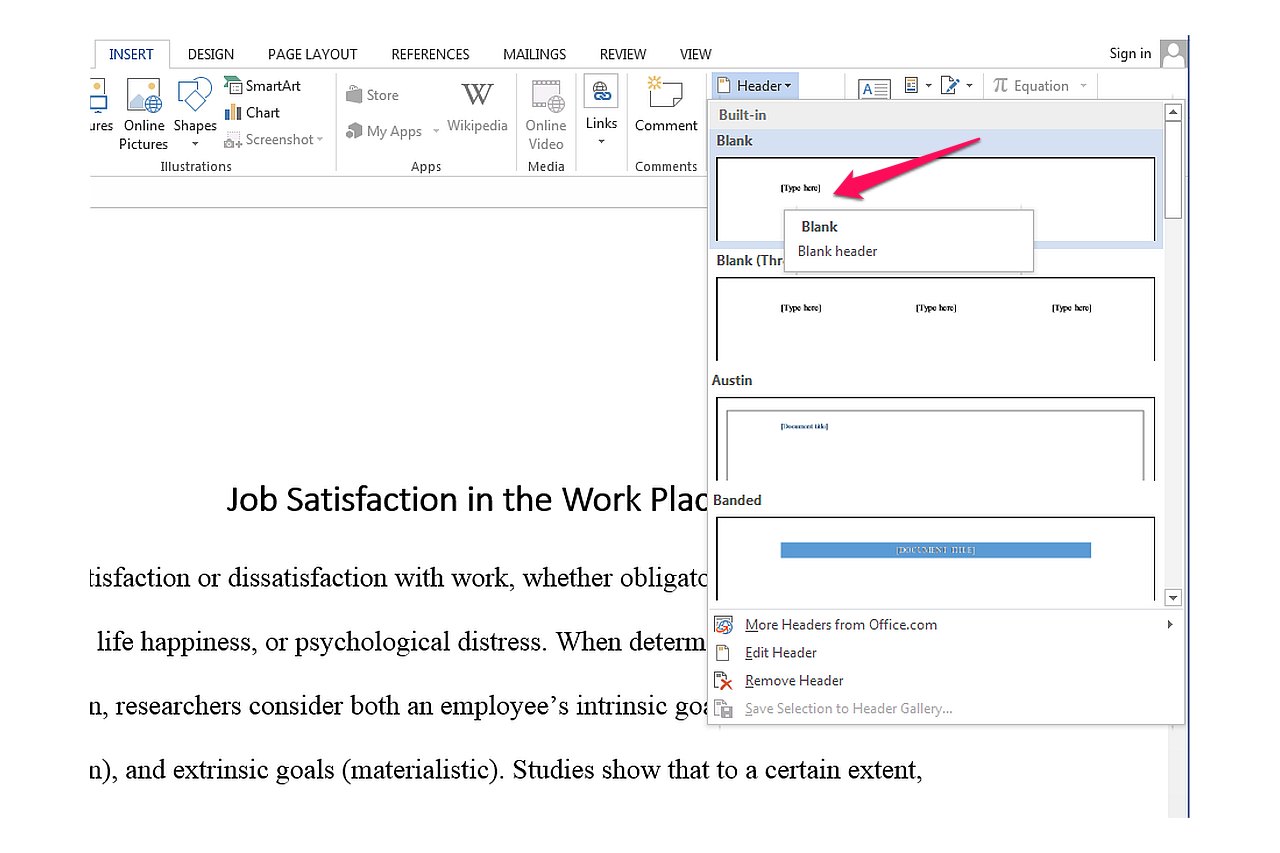 how to add running head in word 2010