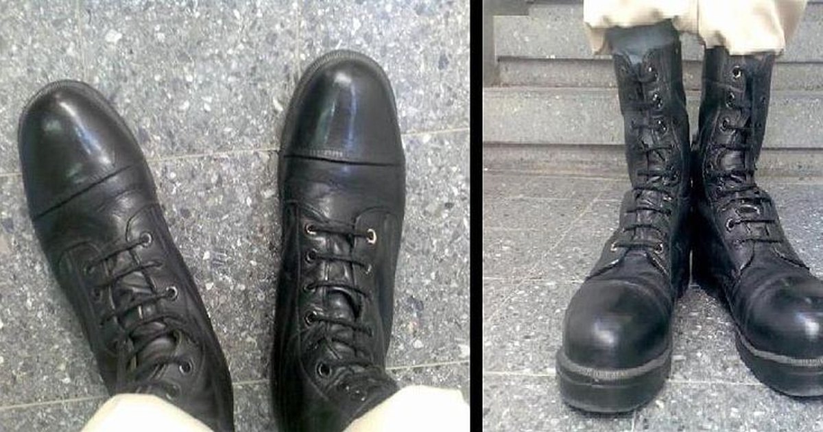 polishing army boots