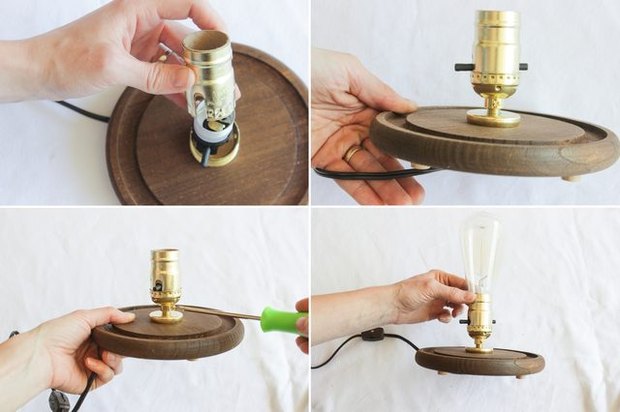 Cómo hacer una lámpara industrial de madera