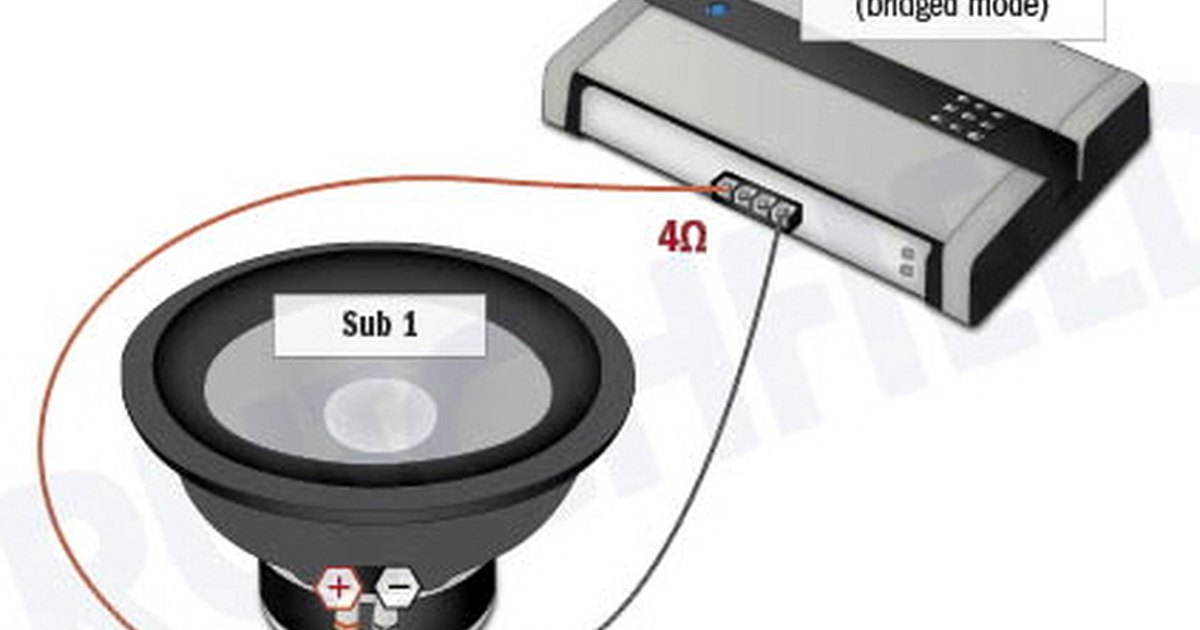 How to Bridge a Two-Channel Amplifier | eHow UK two dual voice coil subwoofer wiring diagram 